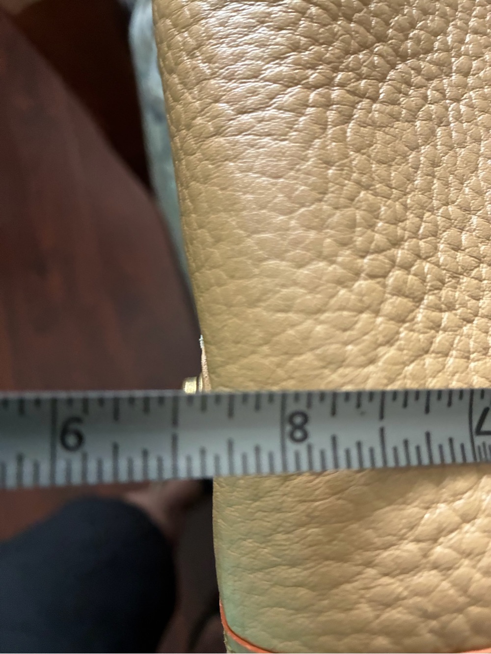 Dooney & Bourke Tan Pebble Leather Satchel with Brown Trim - Picture 16 of 16